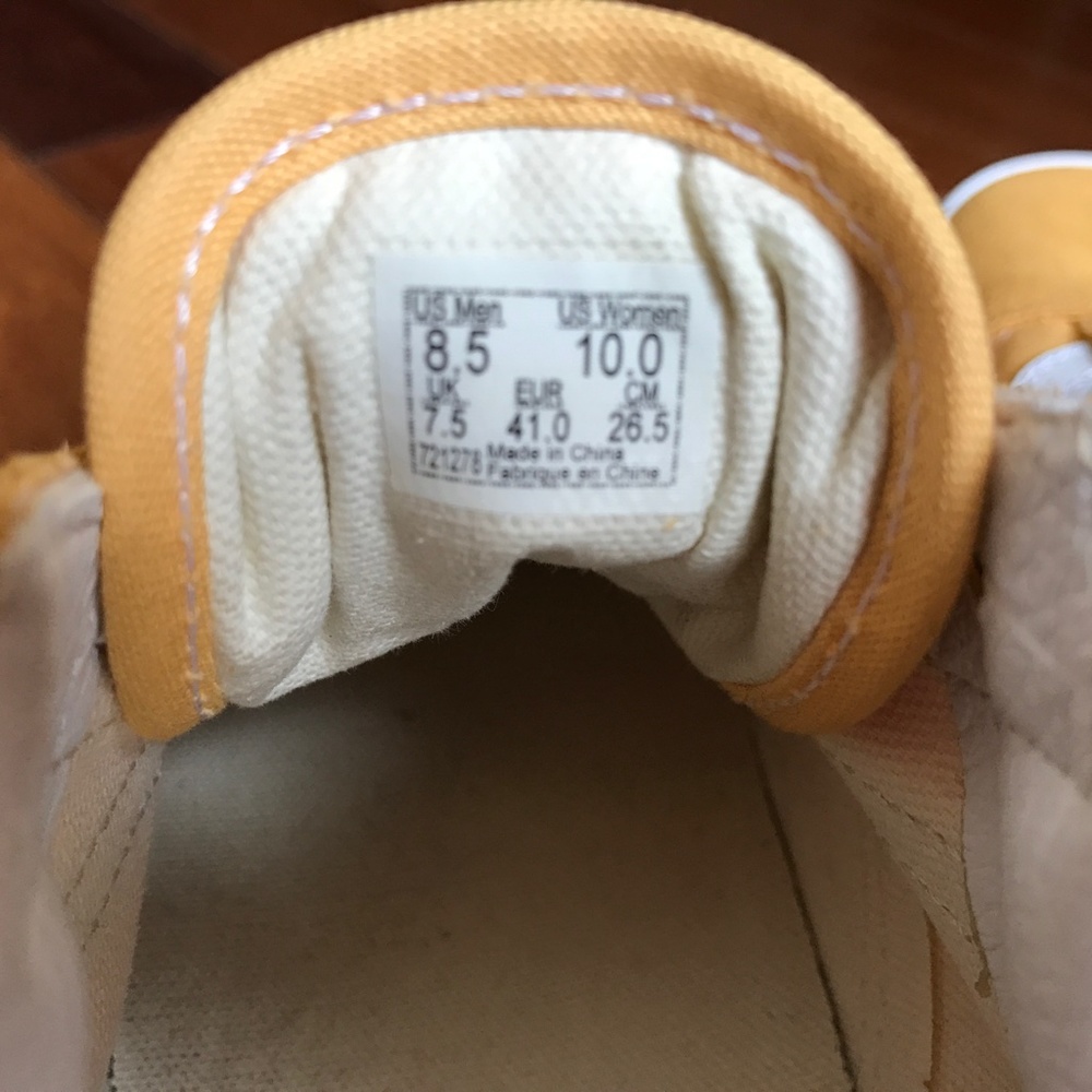 Vans Old Skool Unisex Suede/Canvas Sneakers VN0A5KRFAVL Yellow & White Men's 8.5 - Picture 9 of 12